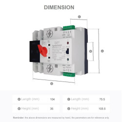 ATS AC 63A 220V 2P Automatic Transfer Switch